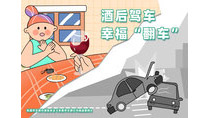 酒后駕車幸福“翻車”